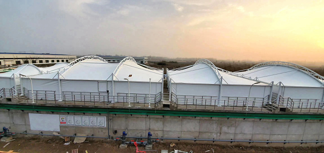 膜结构污水池盖