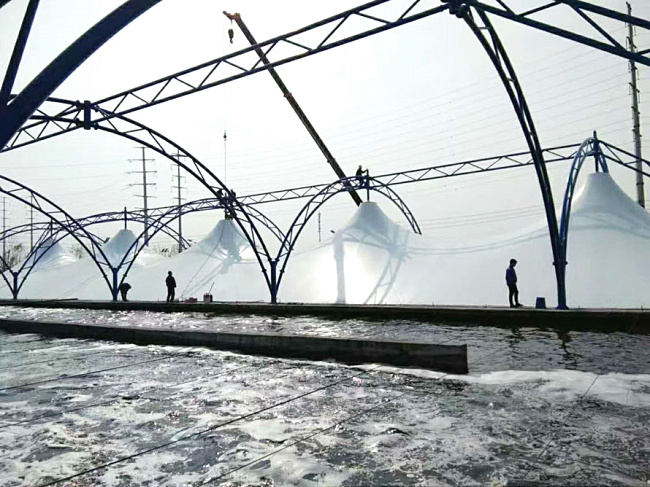 膜结构污水池盖